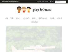 Tablet Screenshot of playtolearn.com.au